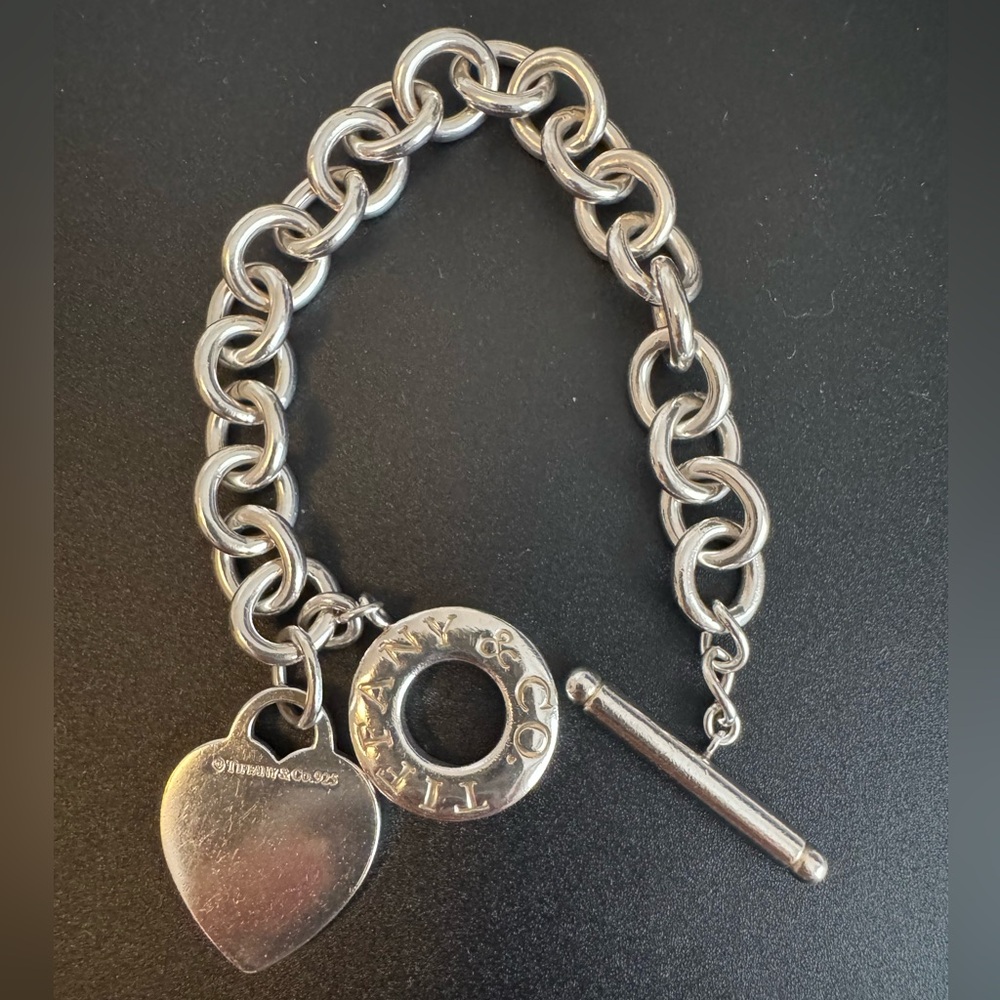 Tiffany Sterling Silver Return to Tiffany Heart Tag Toggle Bracelet